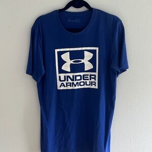 Under Armour mens blue T shirt Size S